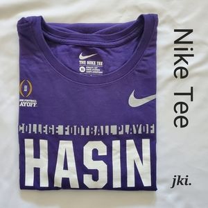 Nike Tee Men's Purple Shortleves Shirts Huskies W